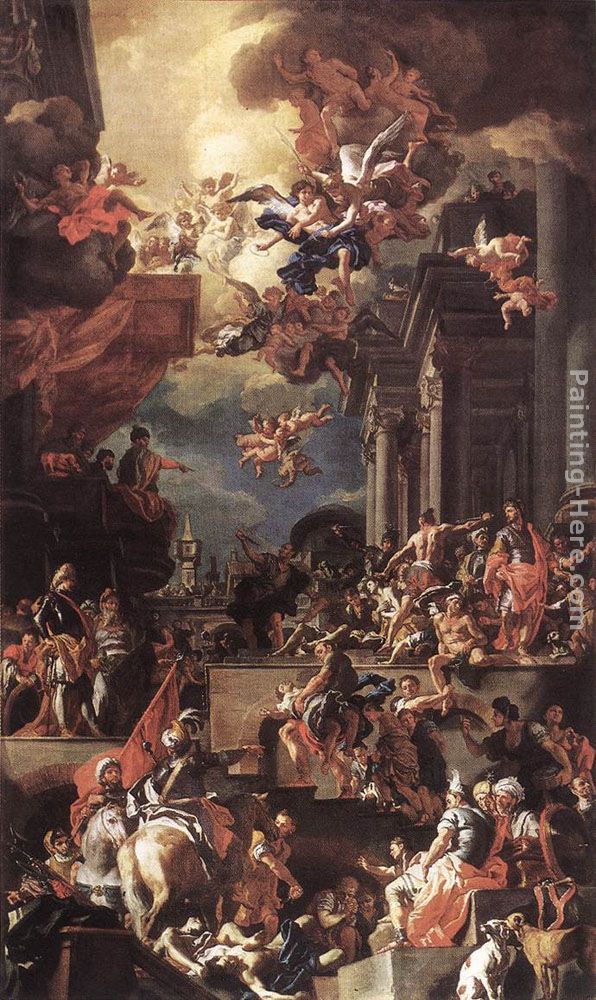 The Massacre of the Giustiniani at Chios painting - Francesco Solimena The Massacre of the Giustiniani at Chios art painting
